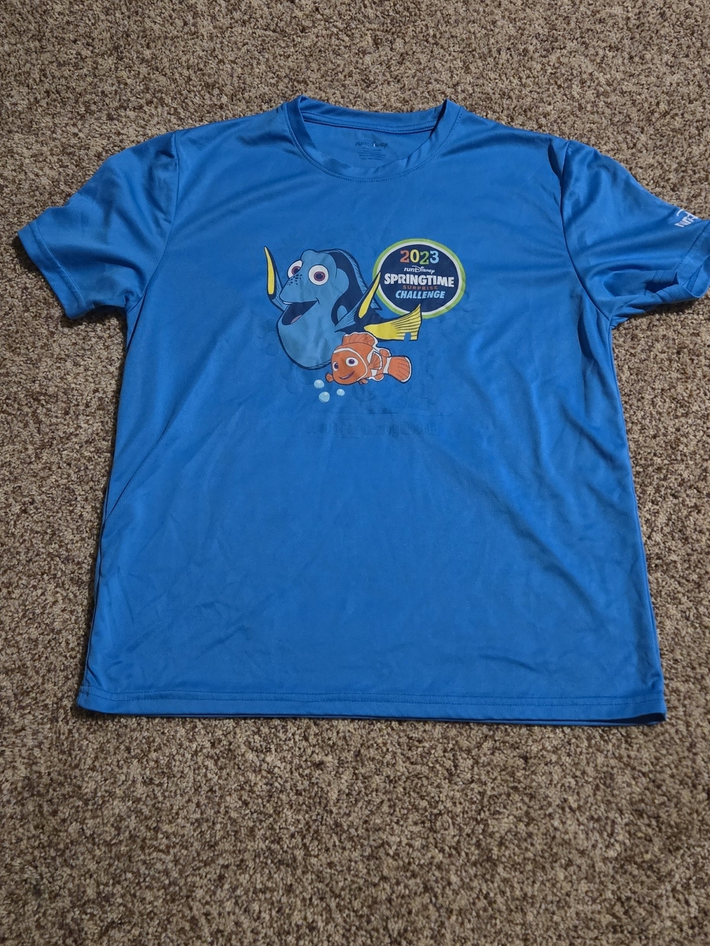 Disney Bright Blue Short-Sleeve Finding Nemo Springtime Challenge Tee